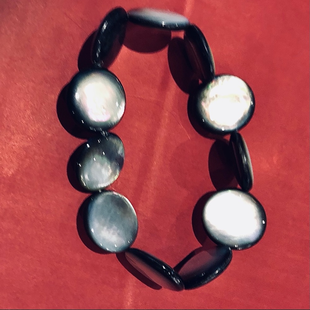 🎁 Blue resin stretch bracelet